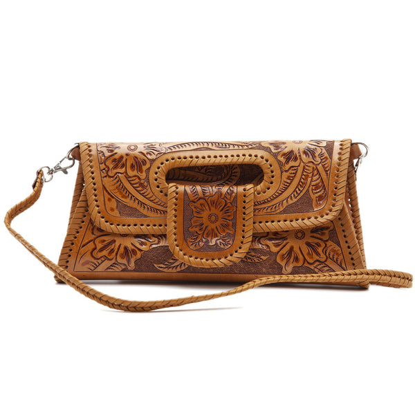Heritage Tooled Leather Hobo Bag | Mission Mercantile